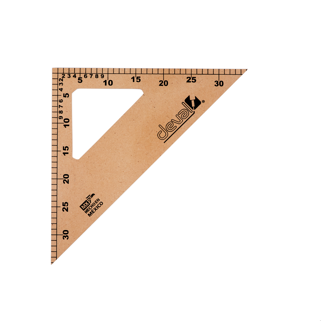 [1149] Escuadra de madera para pizarrón (50cms / 45º)
